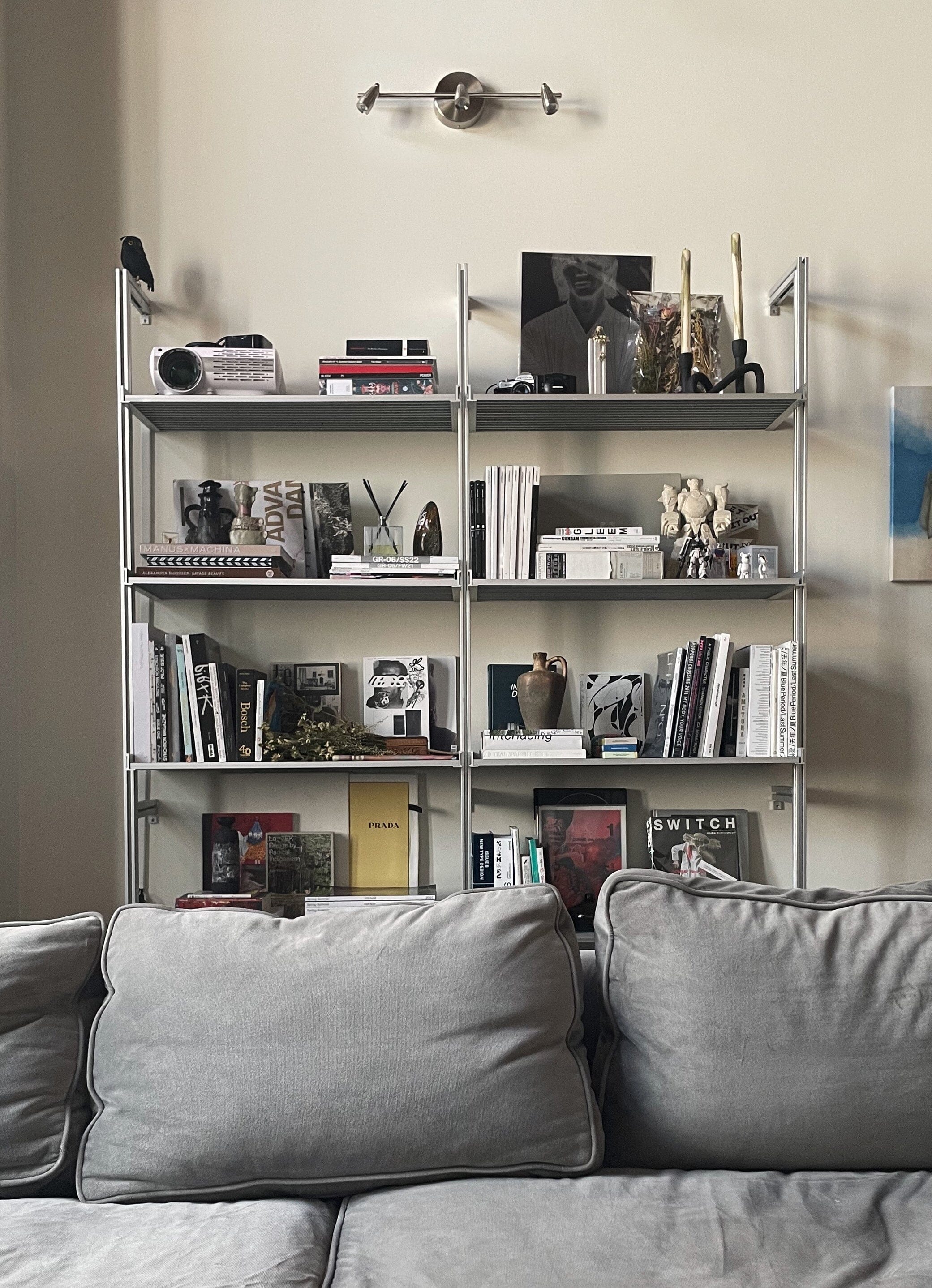 Sleek Loft Shelving for Art Books and Designer Boots – Modern Shelving