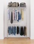 Aluminum Closet Storage System – 2 Hang Bars + 1 Shelf