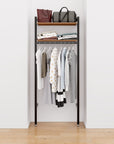 Aluminum Closet Storage System – 1 Hang Bar + 2 Shelves