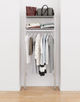 Aluminum Closet Storage System – 1 Hang Bar + 2 Shelves