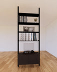 ModShelf Floor to Ceiling Room Divider Shelving w/Cabinets