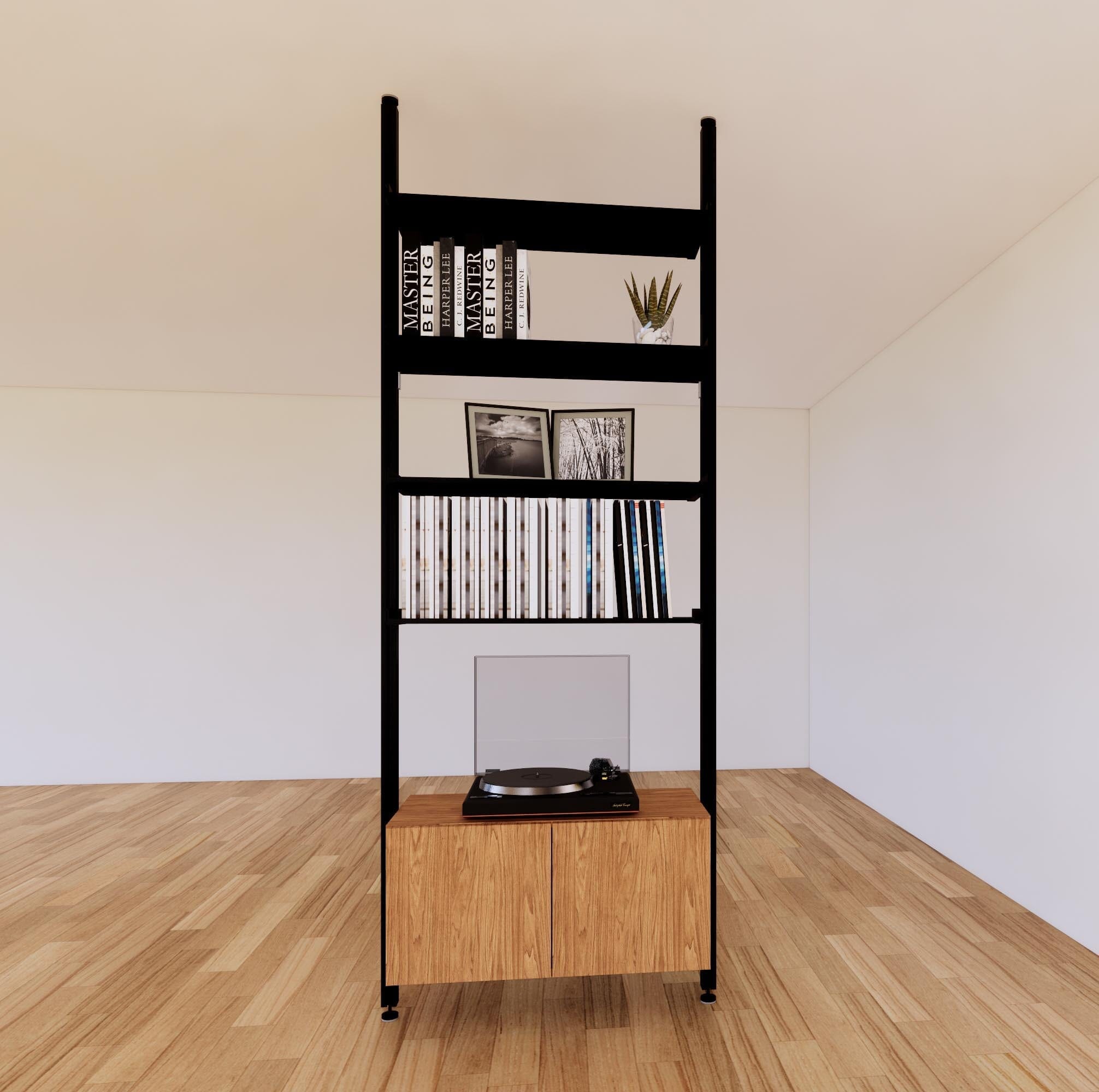 ModShelf Floor to Ceiling Room Divider Shelving w/Cabinets