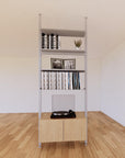 ModShelf Floor to Ceiling Room Divider Shelving w/Cabinets