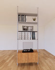 ModShelf Floor to Ceiling Room Divider Shelving w/Cabinets