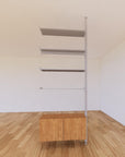 ModShelf Floor to Ceiling Room Divider Shelving w/Cabinets