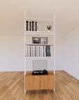 ModShelf Floor to Ceiling Room Divider Shelving w/Cabinets