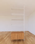 ModShelf Floor to Ceiling Room Divider Shelving w/Cabinets