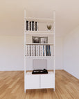 ModShelf Floor to Ceiling Room Divider Shelving w/Cabinets
