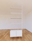 ModShelf Floor to Ceiling Room Divider Shelving w/Cabinets