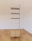 ModShelf Floor to Ceiling Room Divider Shelving w/Cabinets