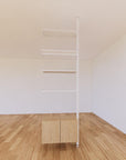 ModShelf Floor to Ceiling Room Divider Shelving w/Cabinets