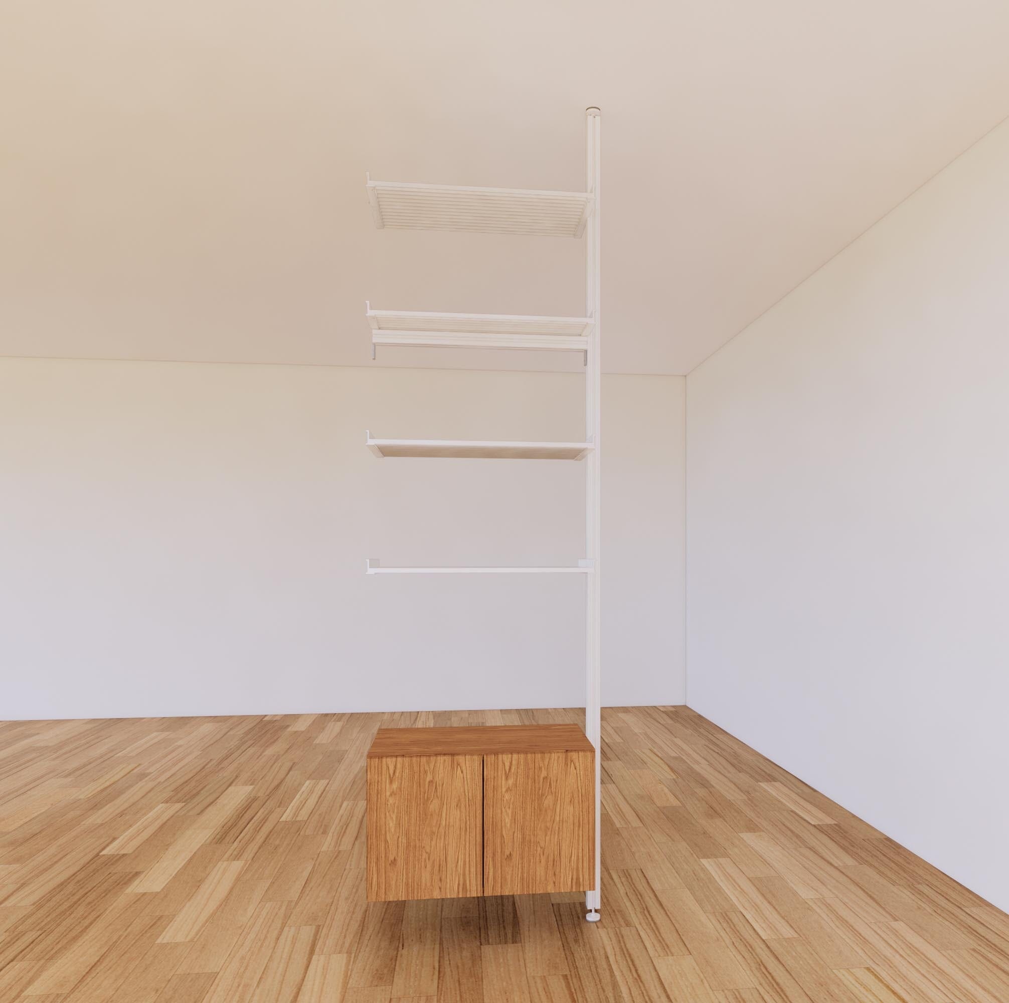 ModShelf Floor to Ceiling Room Divider Shelving w/Cabinets