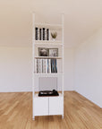 ModShelf Floor to Ceiling Room Divider Shelving w/Cabinets