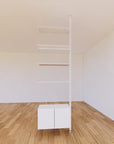 ModShelf Floor to Ceiling Room Divider Shelving w/Cabinets