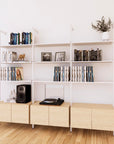 LP Vinyl Media Storage System - Aluminum + Wood Cabinets