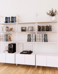 LP Vinyl Media Storage System - Aluminum + Wood Cabinets