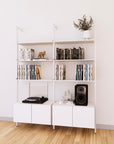 LP Vinyl Media Storage System - Aluminum + Wood Cabinets