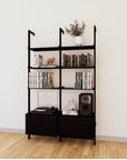 LP Vinyl Media Storage System - Aluminum + Wood Cabinets