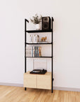 LP Vinyl Media Storage System - Aluminum + Wood Cabinets