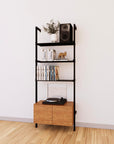 LP Vinyl Media Storage System - Aluminum + Wood Cabinets