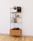 LP Vinyl Media Storage System - Aluminum + Wood Cabinets