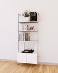 LP Vinyl Media Storage System - Aluminum + Wood Cabinets