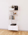 LP Vinyl Media Storage System - Aluminum + Wood Cabinets