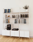 LP Vinyl Media Storage System - Aluminum + Wood Cabinets