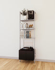 LP Vinyl Media Storage System - Aluminum + Wood Cabinets