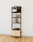 LP Vinyl Media Storage System - Aluminum + Wood Cabinets