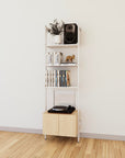 LP Vinyl Media Storage System - Aluminum + Wood Cabinets
