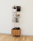 LP Vinyl Media Storage System - Aluminum + Wood Cabinets