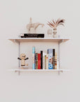 Wall Mounted Shelving Units - 2 Shelf Aluminum