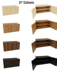 ModShelf Floor to Ceiling Room Divider Shelving with Cabinets