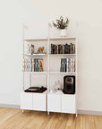LP Vinyl Media Storage System - Aluminum + Wood Cabinets