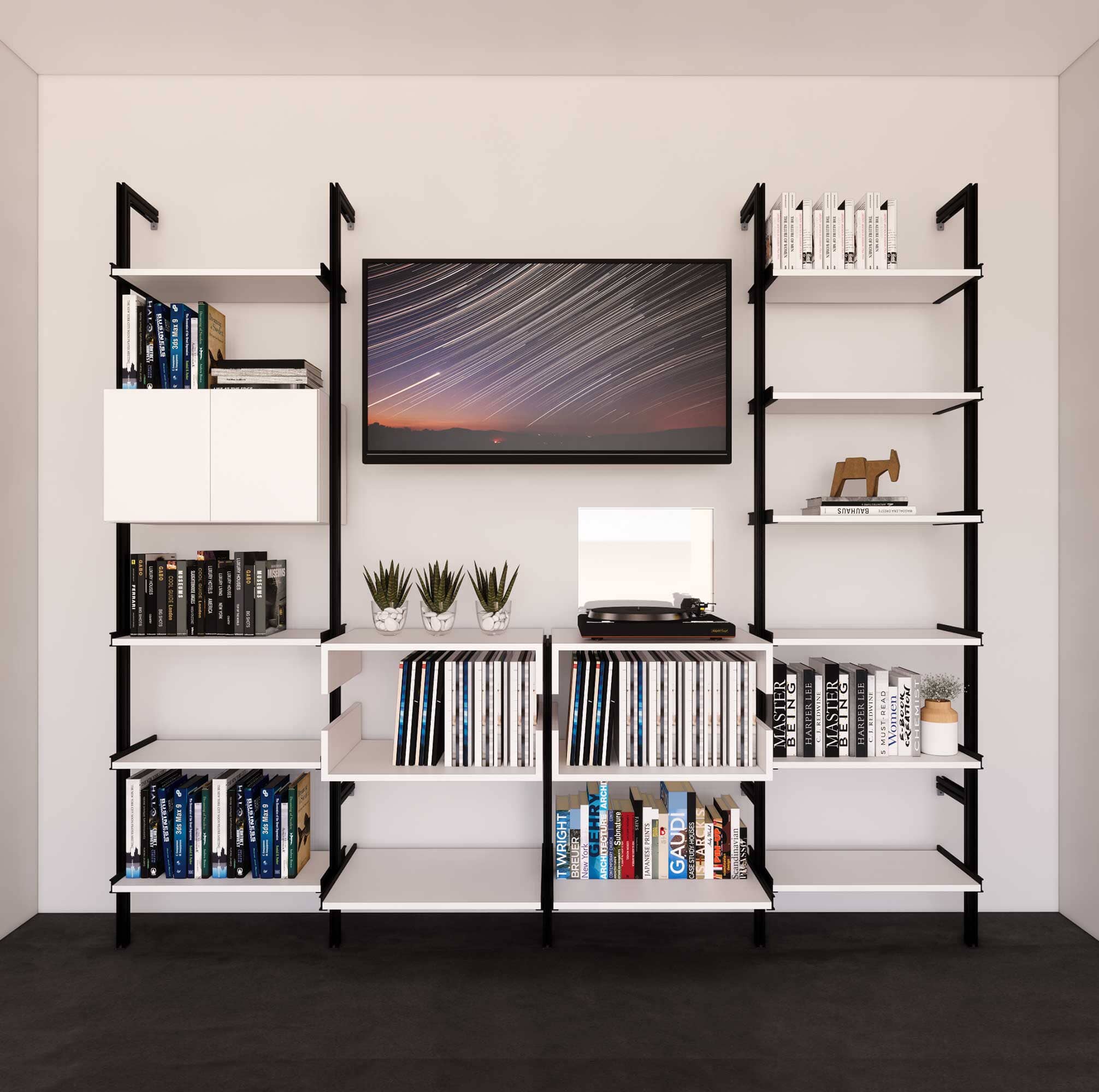 4 Bay Media Center Unit - 15 Color Options