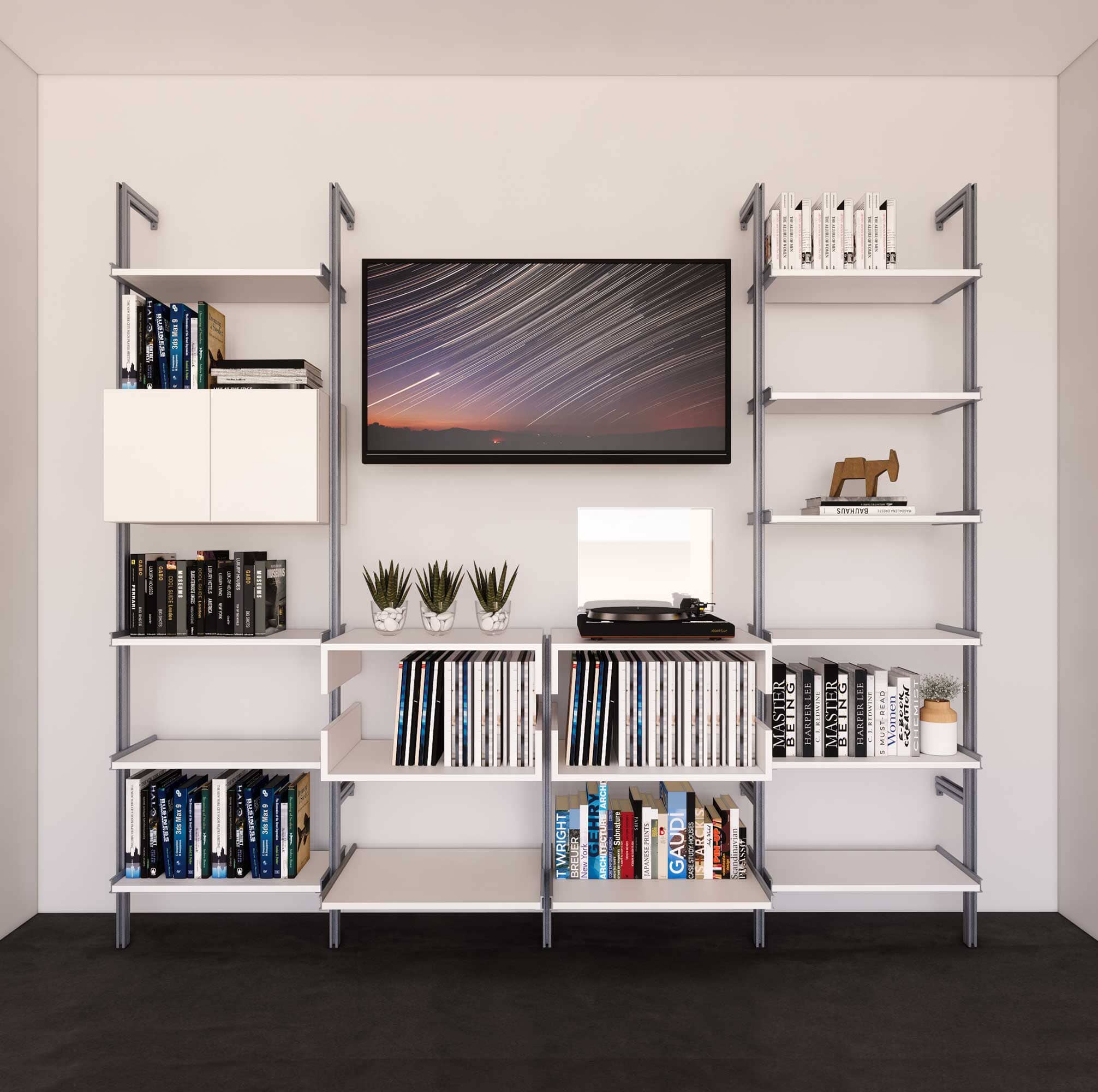 4 Bay Media Center Unit - 15 Color Options