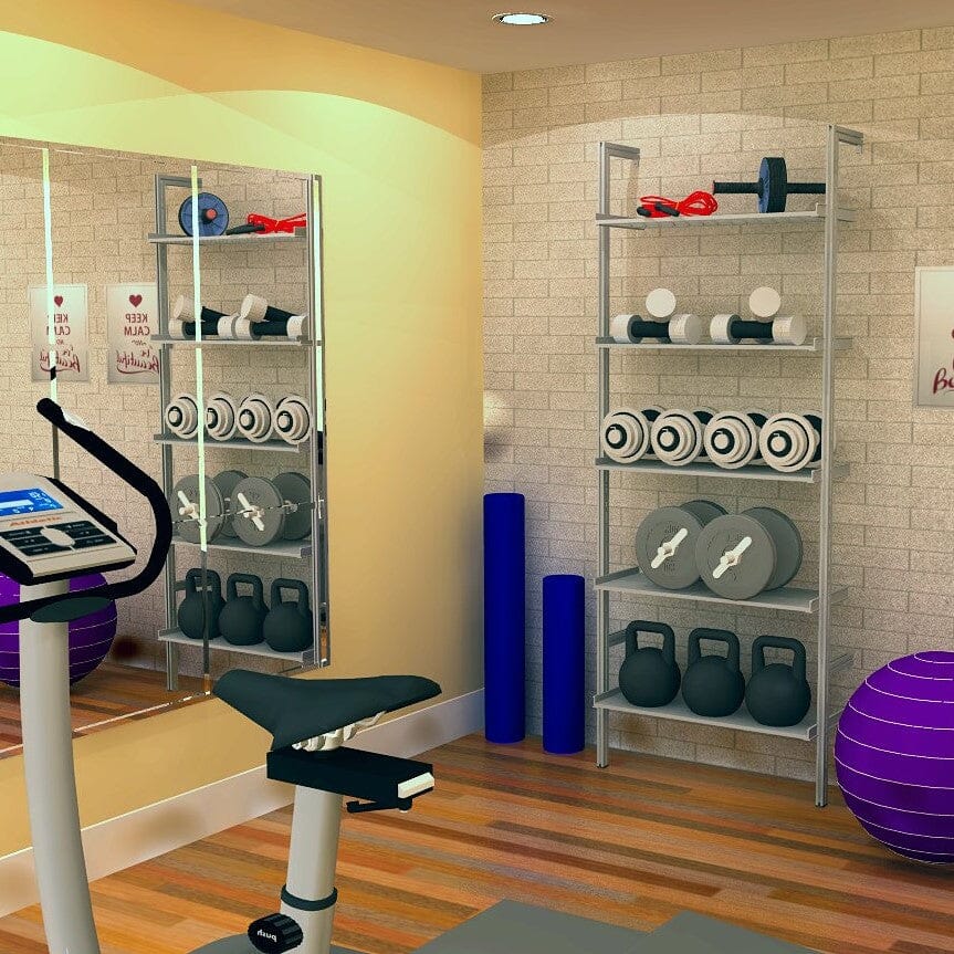 Home Gym Storage with Customizable 1 Bay PAL Shelving