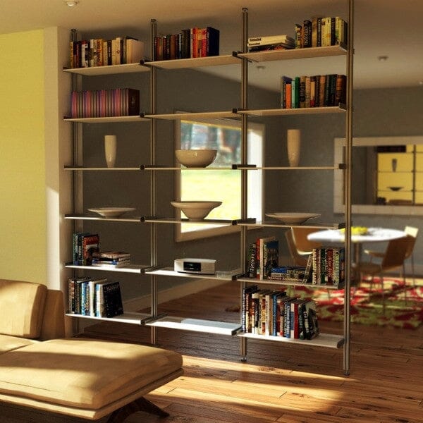 Installation of Room Divider Shelving