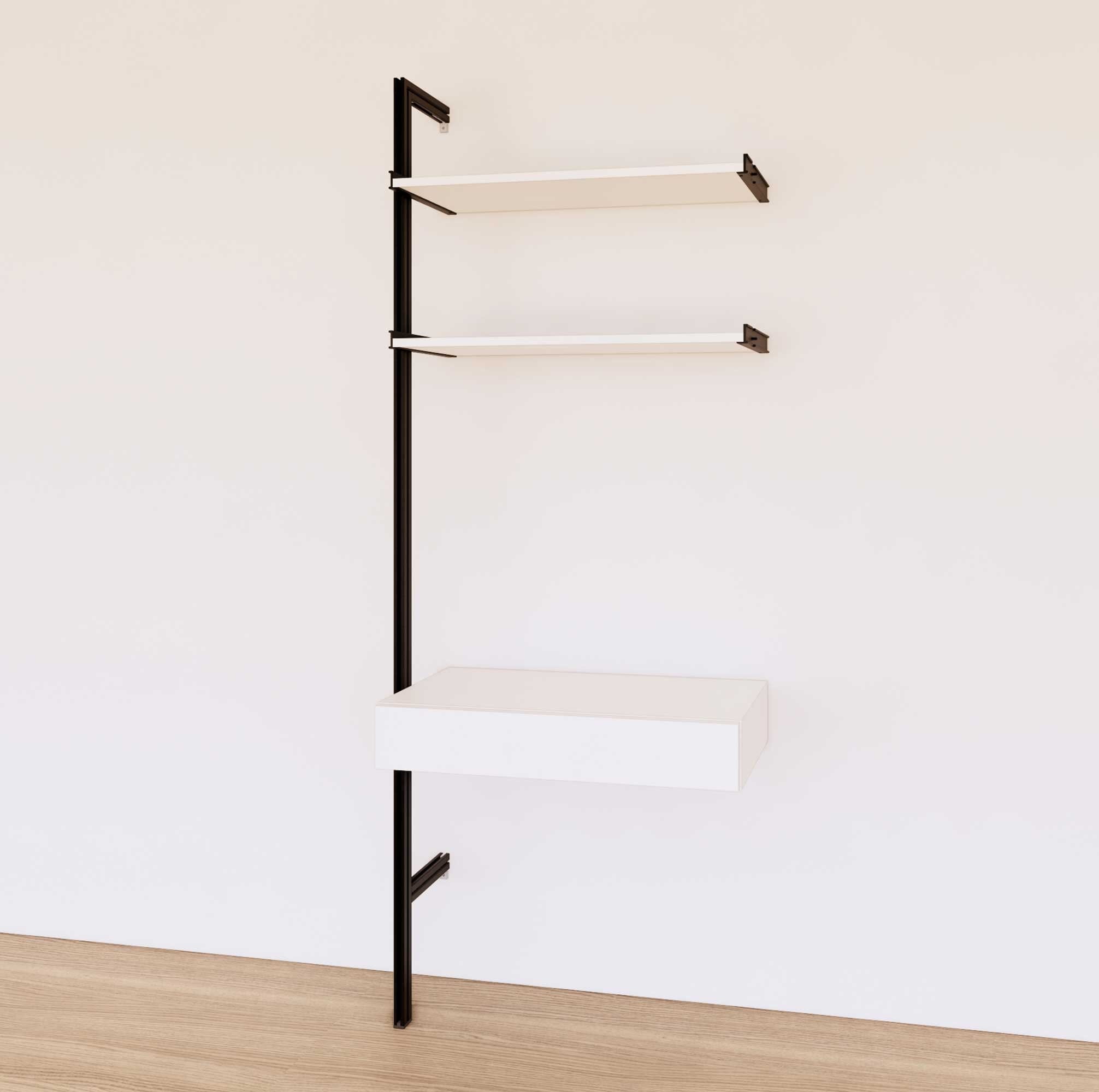 31" Desk Option + Shelves Add On