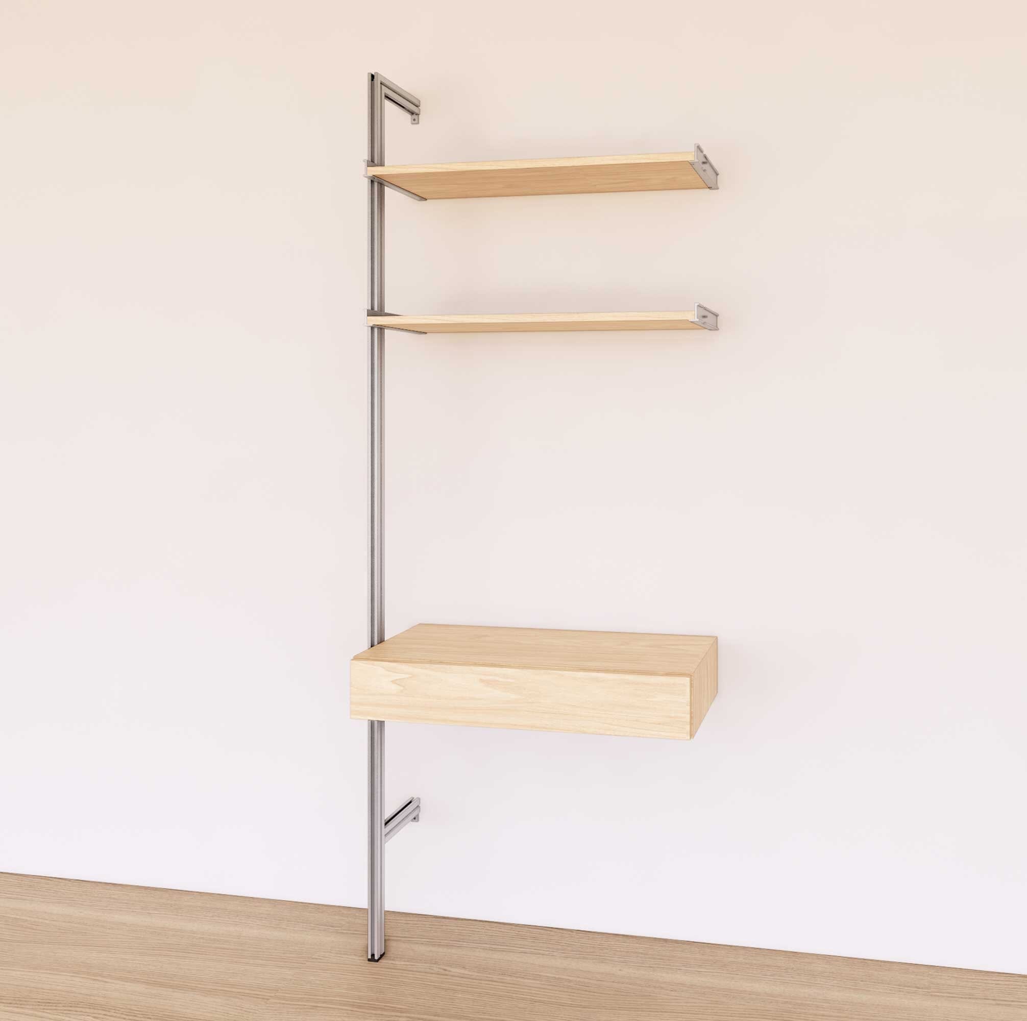 31" Desk Option + Shelves Add On