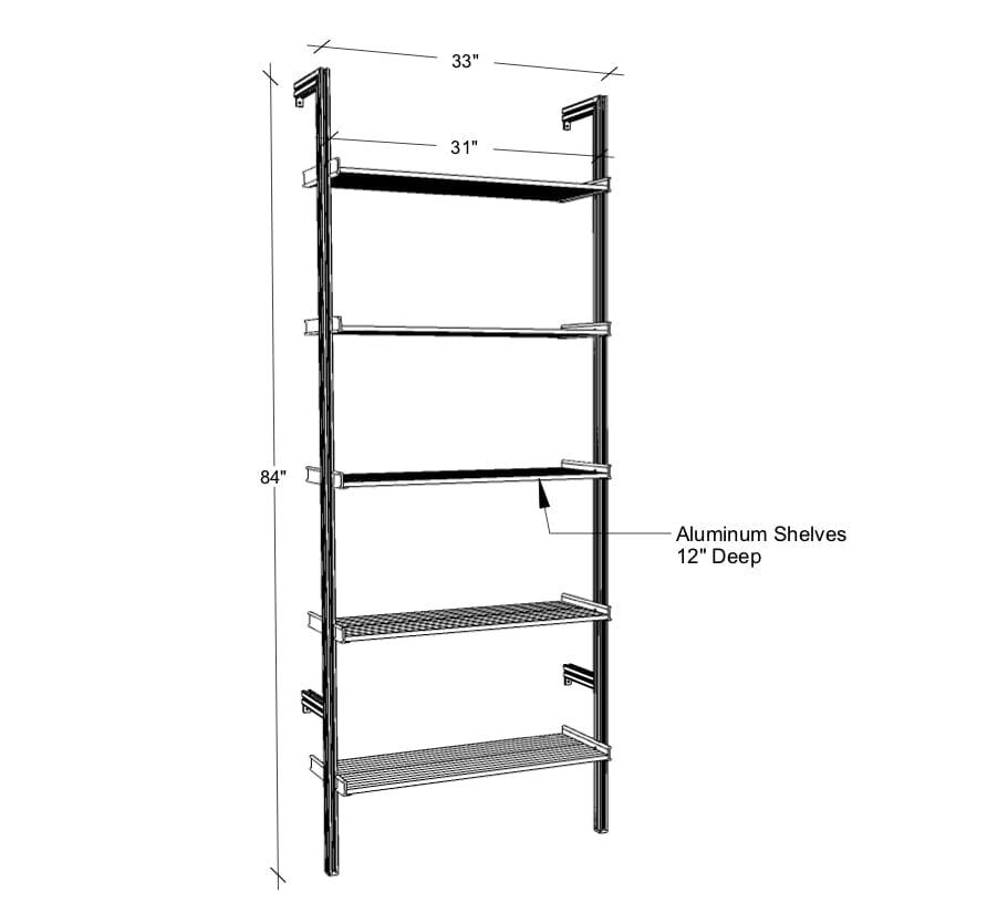 Home Gym Storage with Customizable 1 Bay PAL Shelving