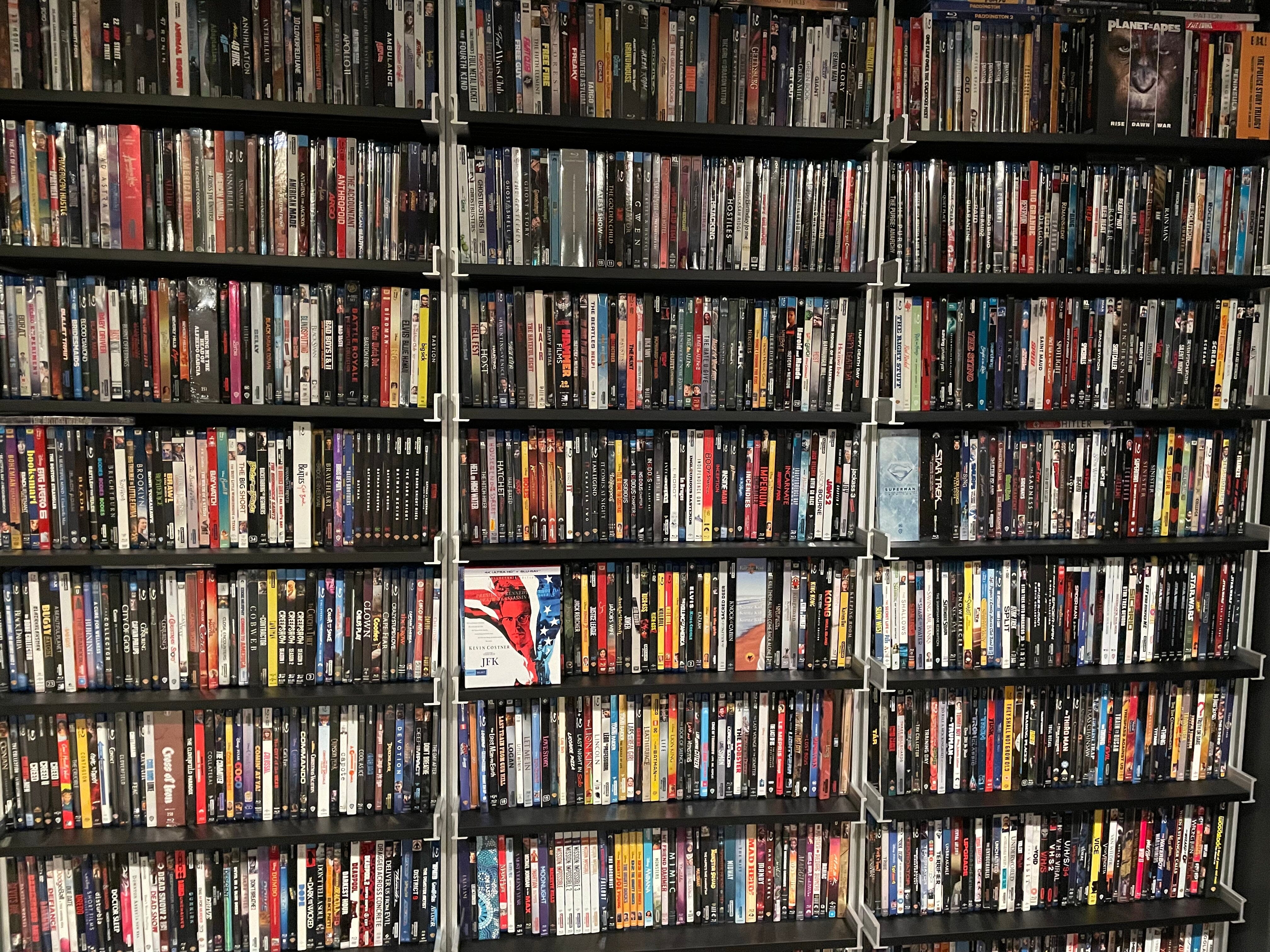 Movie Collector Uses Shelves As A Long-Term Organization Solution