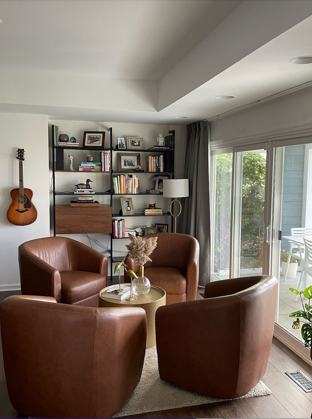 Connecticut Family Uses Shelves to Create a Cohesive Living Space