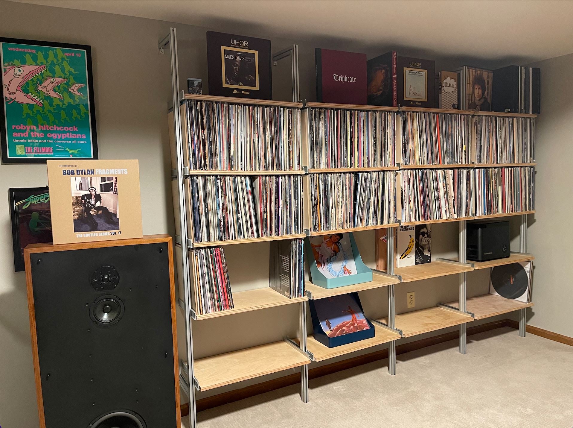 Vinyl Collector Uses Shelves to House Growing Record Collection