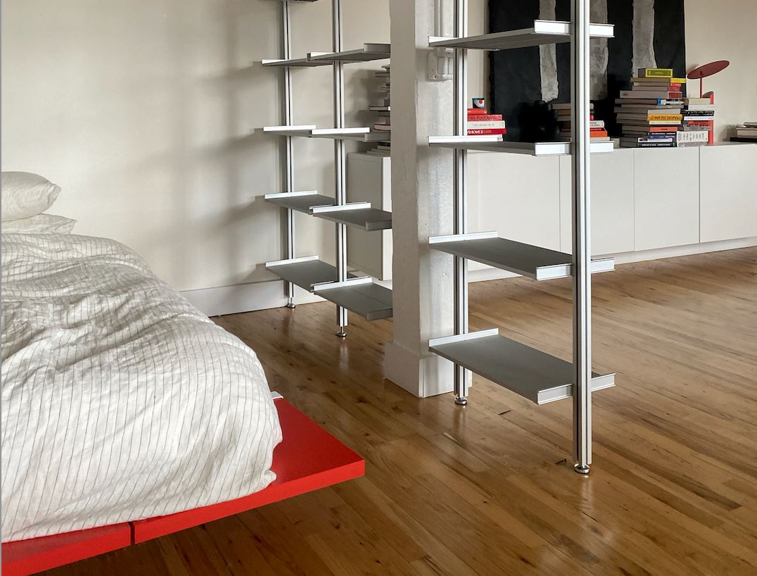 Shelves Transform Open Loft Into a Livable Space