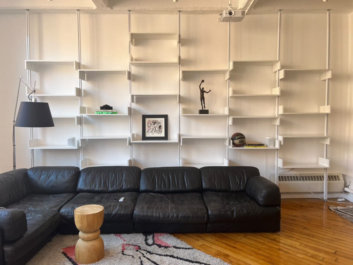 Modern Shelving Helps Add Personality to a Brooklyn Apartment
