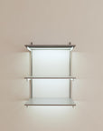 Wall Mounted Shelving Units - 3 Shelf Unit Wood/Aluminum