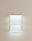 Wall Mounted Shelving Units - 3 Shelf Unit Wood/Aluminum