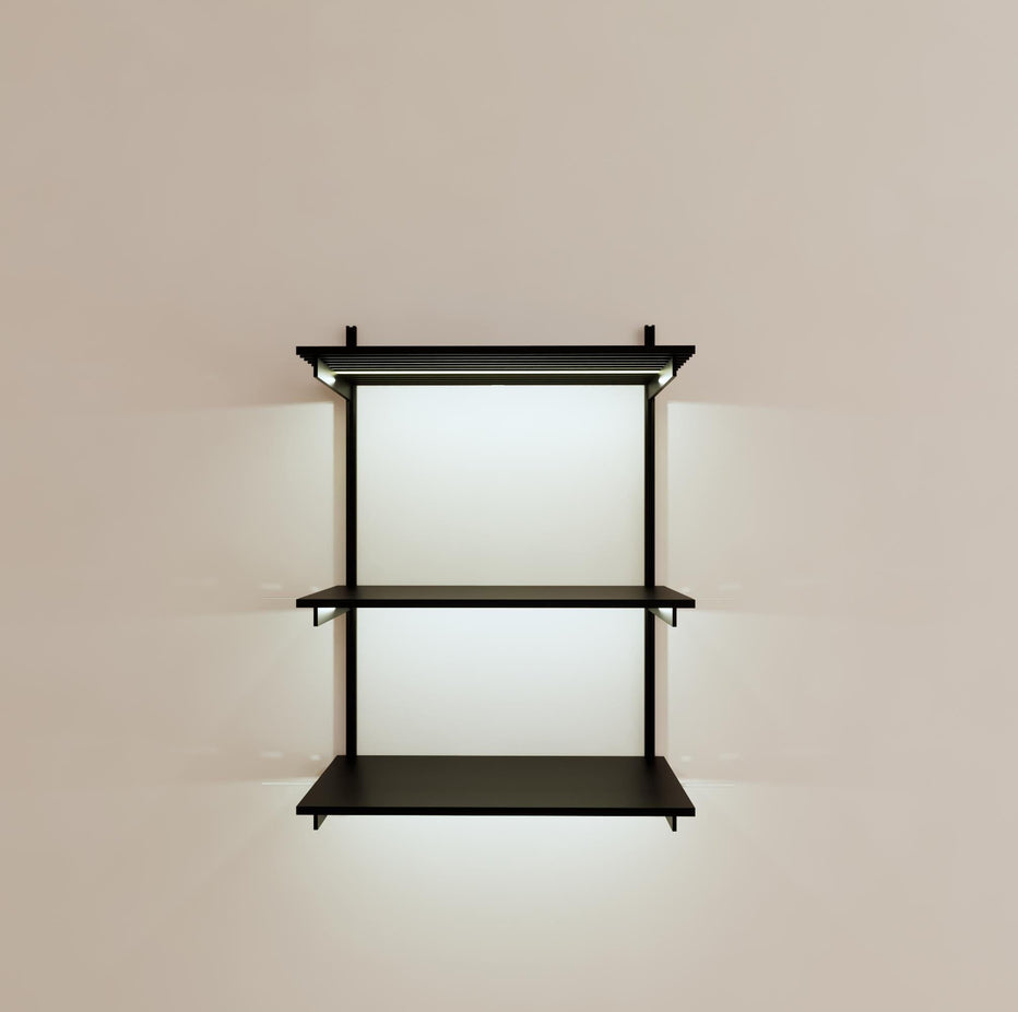 Wall Mounted Shelving Units 3 Shelf Aluminum Modern Shelving